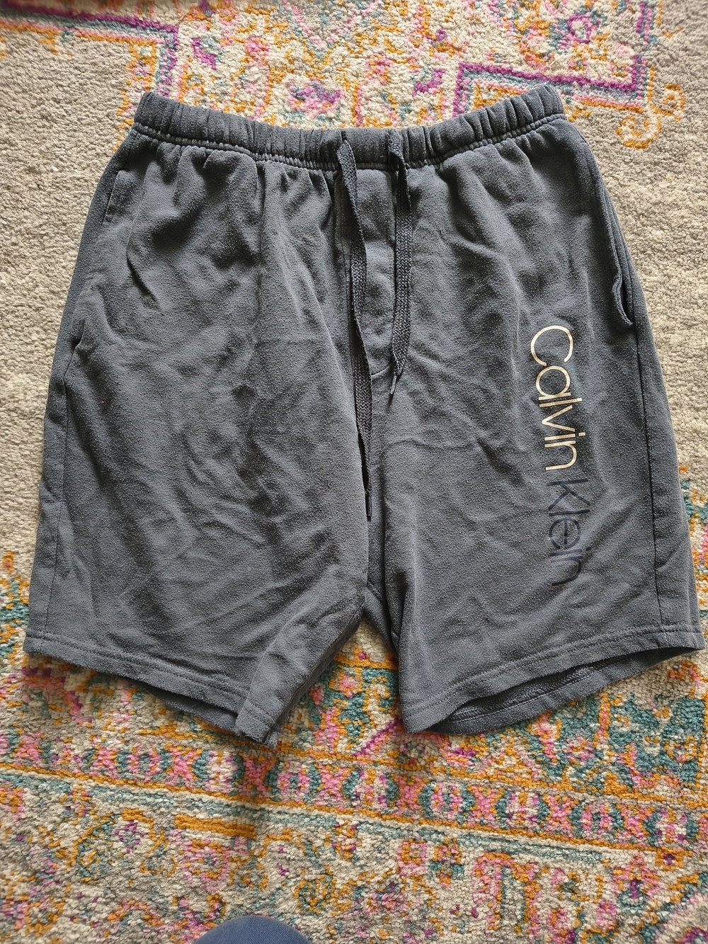 Calvin Klein Men's Charcoal Gray Logo Lounge Shorts